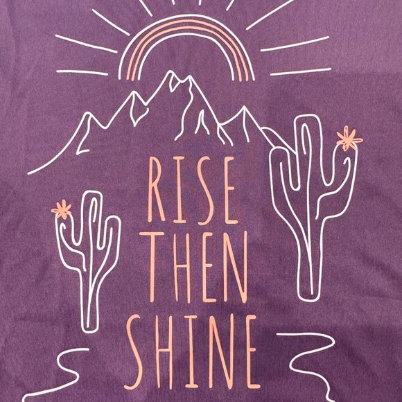 NWOT Rise Then Shine Purple Tee - Girls XL (14/16) - Picture 3 of 5